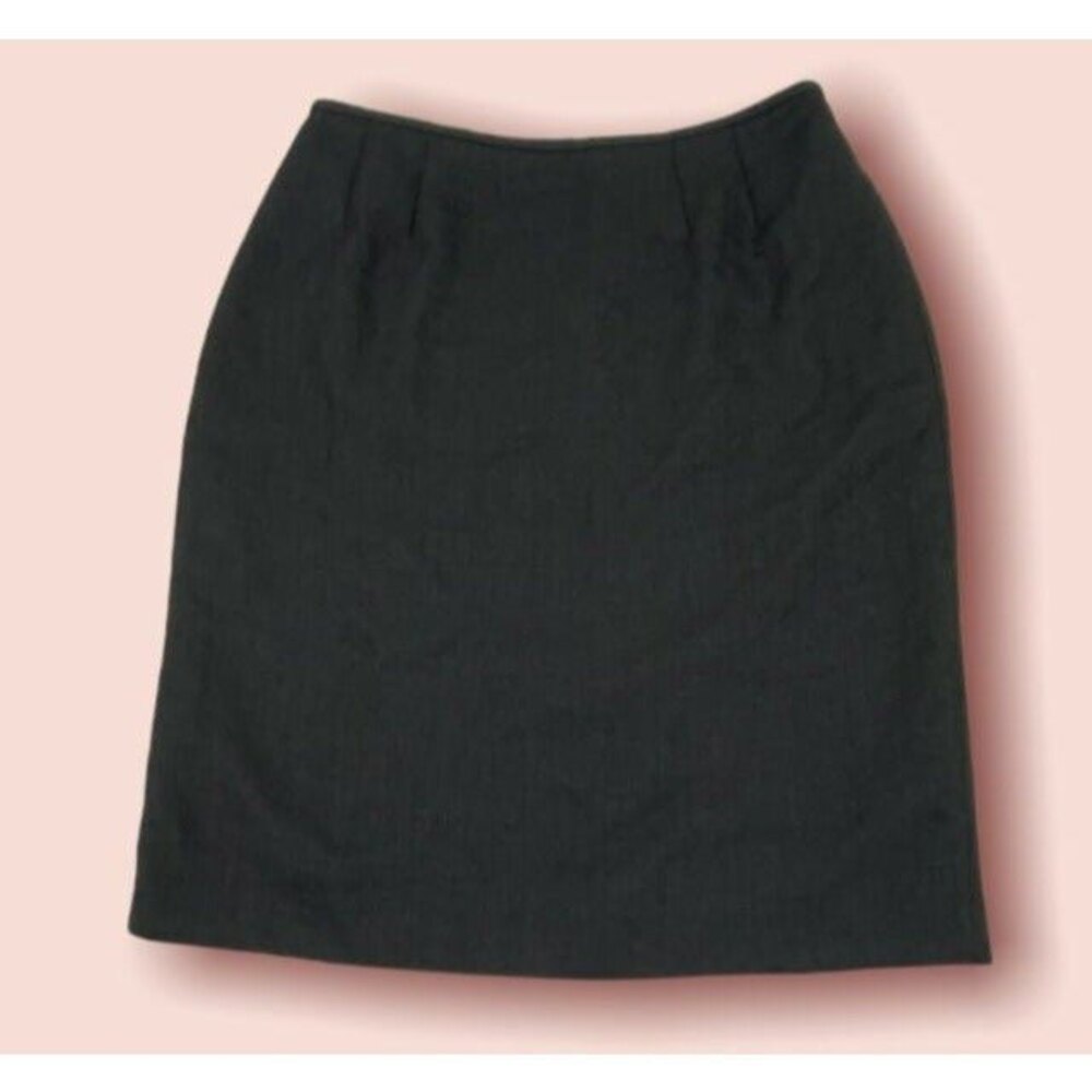 Le Suit Women's Solid Black Knee Length Straight Hem Pencil Skirt Size 8p